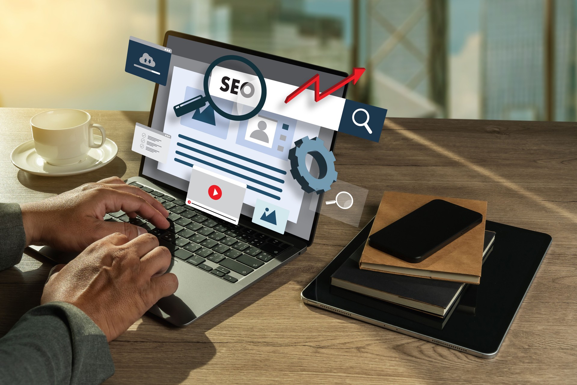 Optimización de motores de búsqueda de contenido web SEO, marketing o investigación de mercado profesional